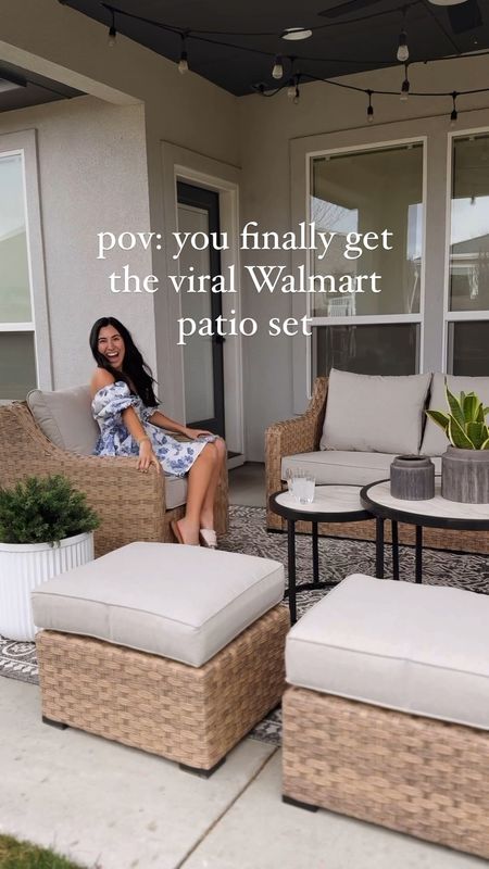 This is THE patio set of the season! It’s so comfortable and high end looking! The chairs rock + full 360 swivel! The set comes with the covers + it comes pre scotch guarded so you know it will last! 

#LTKSeasonal #LTKsalealert #LTKhome