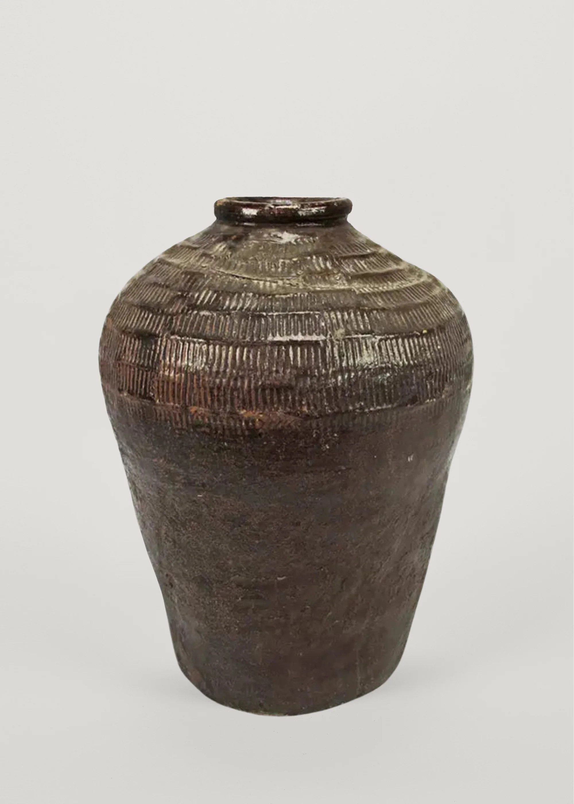 Handmade Terra Cotta Ceramic Rice Wine Jar Vase - 19" | Afloral