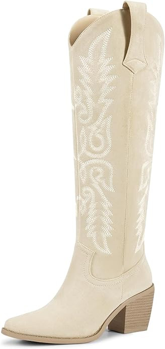 wetkiss Women's Pointed Toe Cowboy Boots | Amazon (US)