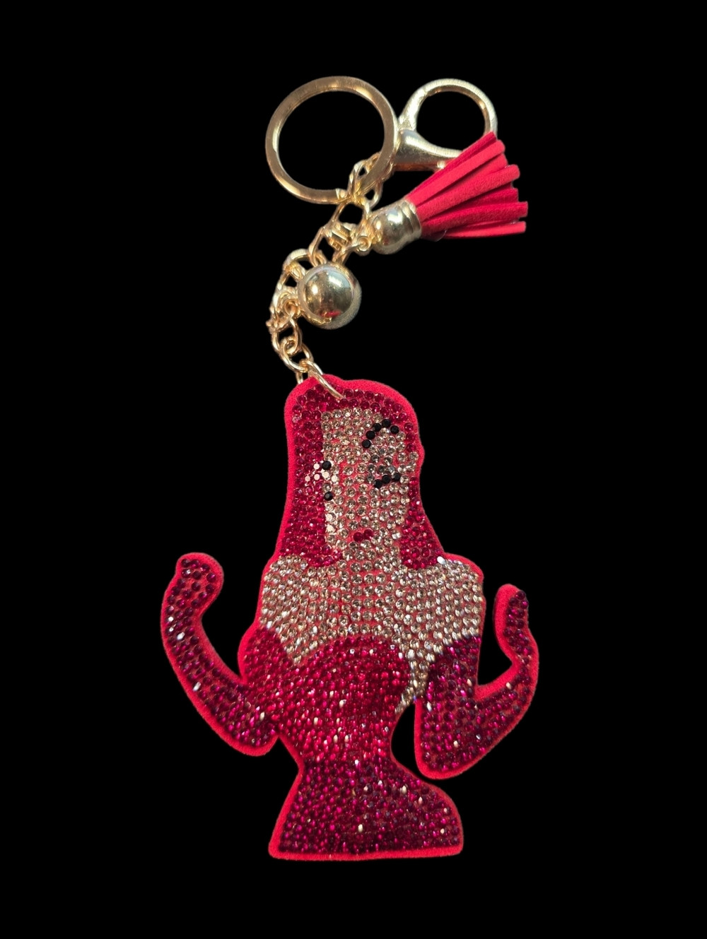 Red Rhinestone Jessica Rabbit Bag Charm Keychain with Tassel | Poshmark