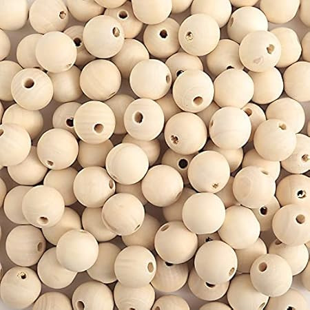Foraineam 150 Pcs 1 Inch / 25mm Wood Beads Round Wooden Spacer Beads Unfinished Natural Wood Loose B | Amazon (US)