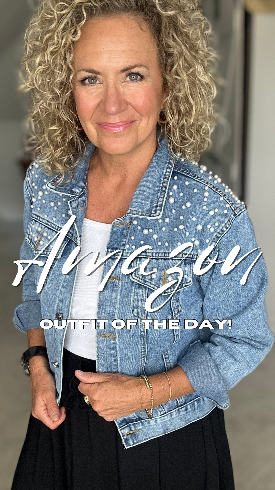 Today’s favorite outfit — starring this jacket.

A cropped denim beauty, embroidered with pearls along the shoulders (yes, it’s as gorgeous in person as it sounds). 💎

I paired it with my favorite white tank + a flowy black skirt… then switched things up at the end with breezy khaki linen palazzo pants.

#amazonaffiliate #amazoninfluencers #50plusfashion #agelessstyle #everydayconfidence #agelessconfidence #FashionOver50 #over60influencer 