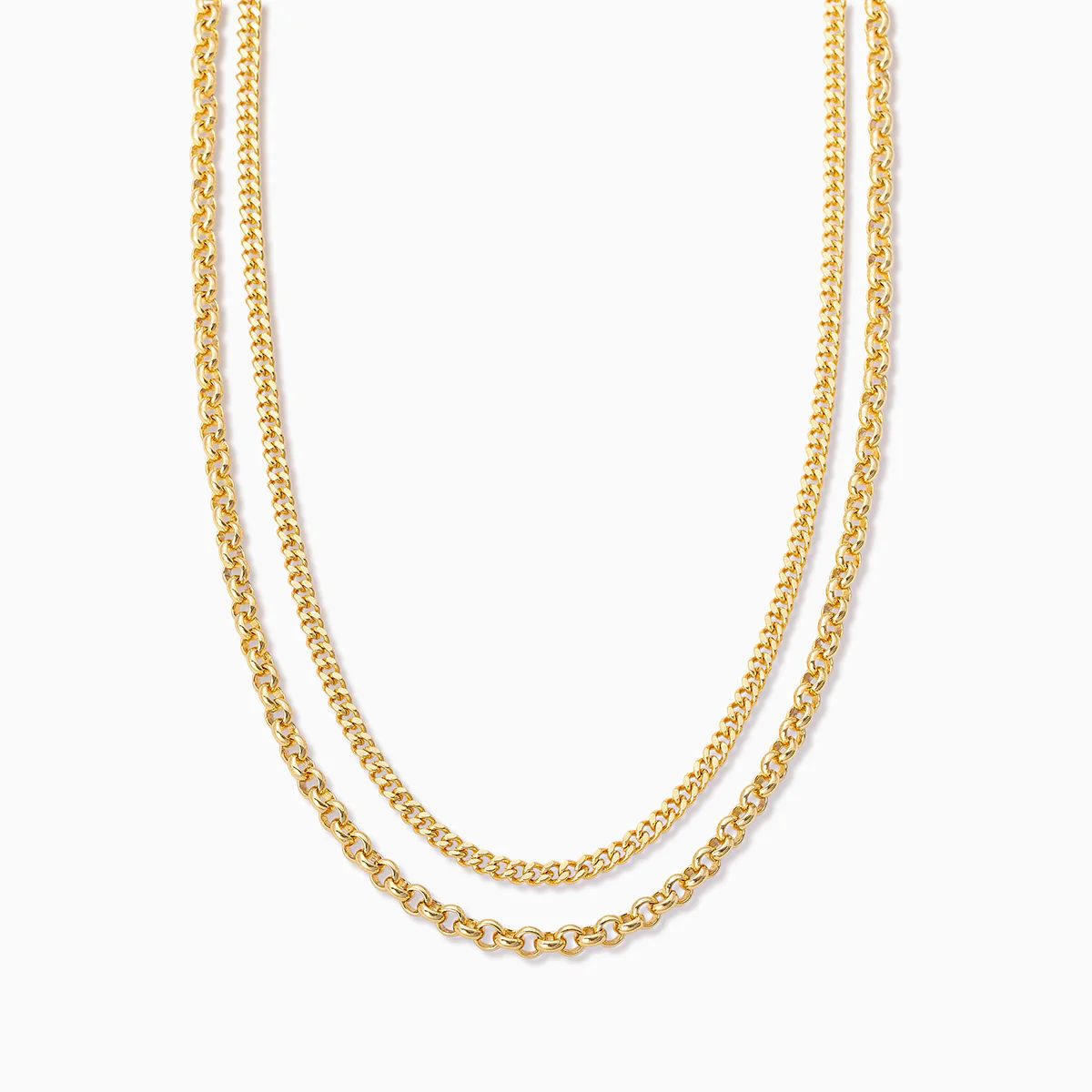 Double Up Chain Necklace in Gold | Chain Jewelry | Uncommon James | Uncommon James