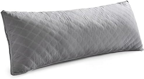 Body Pillow - Leeden Premium Grey Firm Fluffy Long Pillow - 21 x 54 Soft Plush Full Body Pillows ... | Amazon (US)