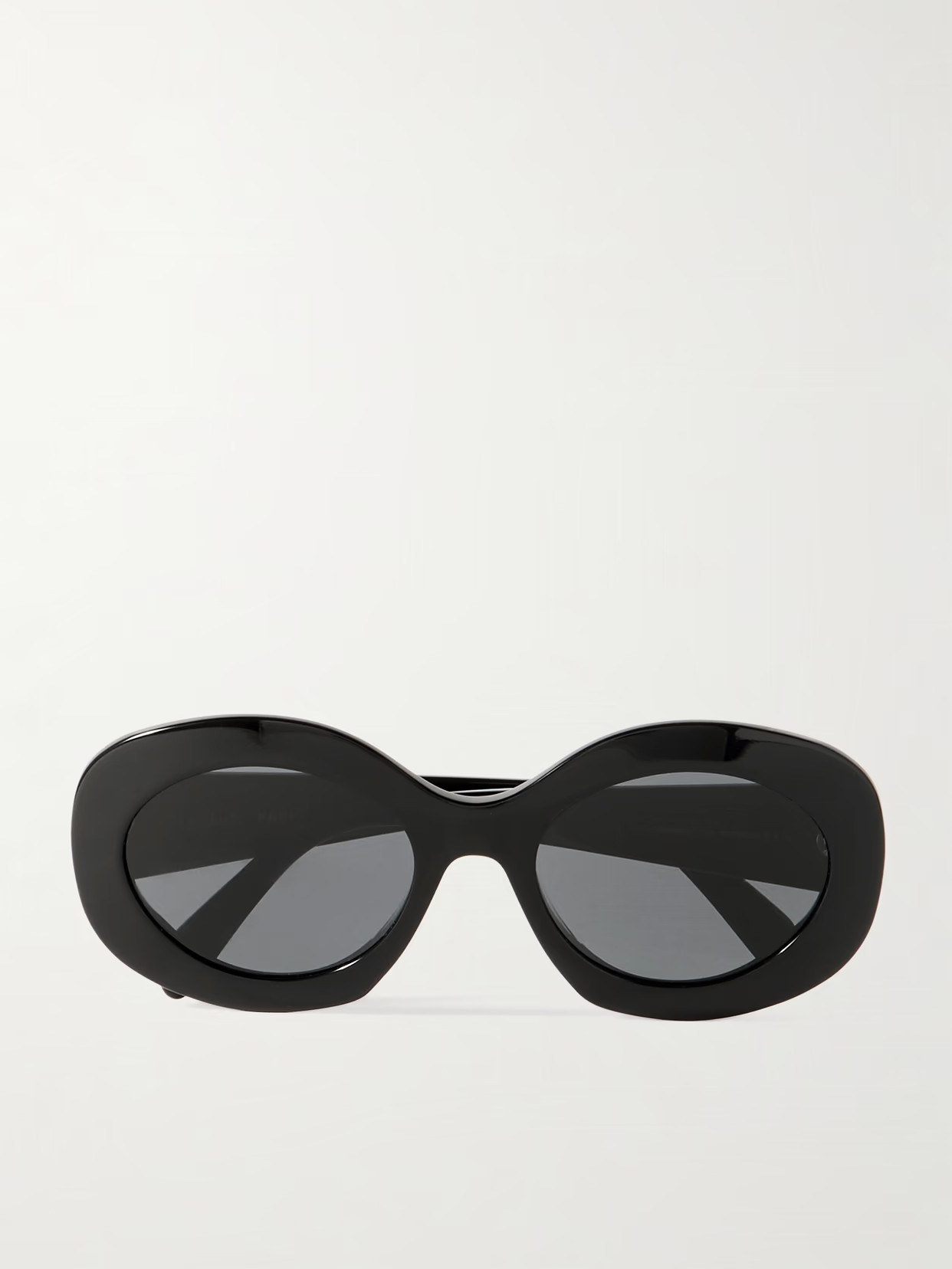 CELINE Eyewear - Triomphe Oversized Round-frame Acetate Sunglasses - Black | NET-A-PORTER (US)