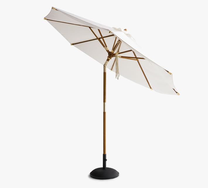 Premium 9' Round Sunbrella® Outdoor Patio Umbrella – FSC® Eucalyptus Tilt Frame​ | Pottery Barn (US)