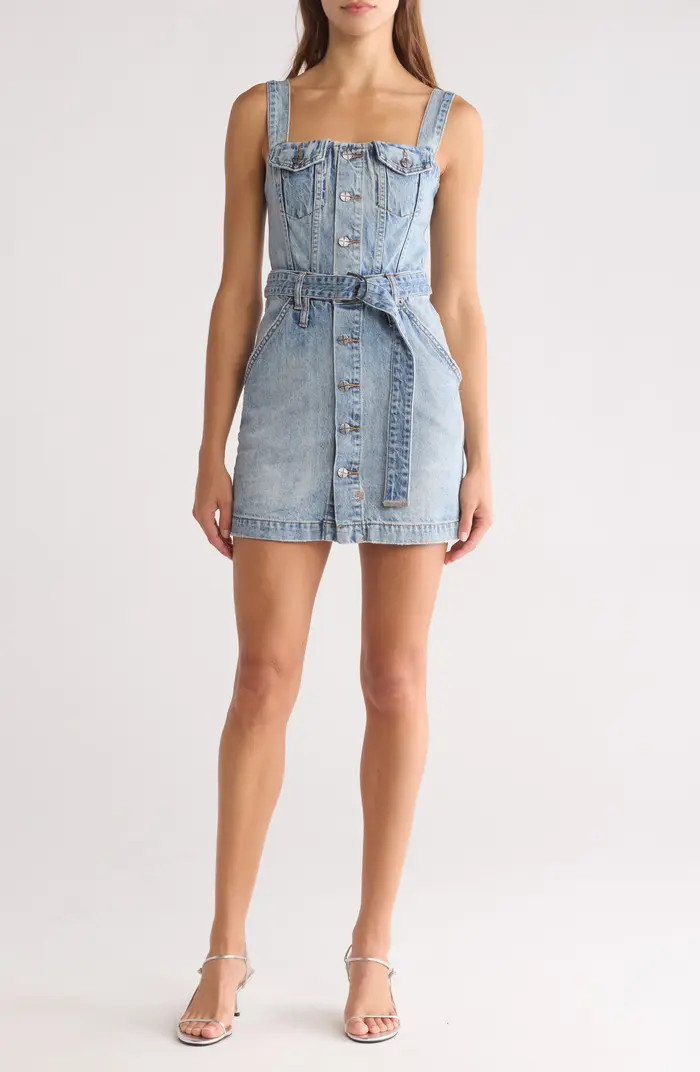 Deejay Denim Belted Button-Up Minidress | Nordstrom Rack