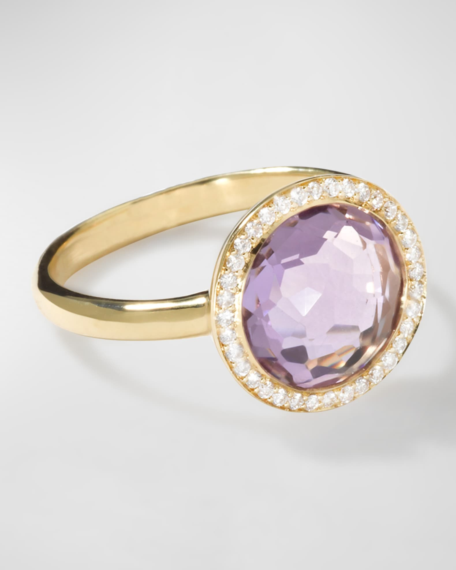 Small Ring in 18K Gold with Diamonds | Neiman Marcus