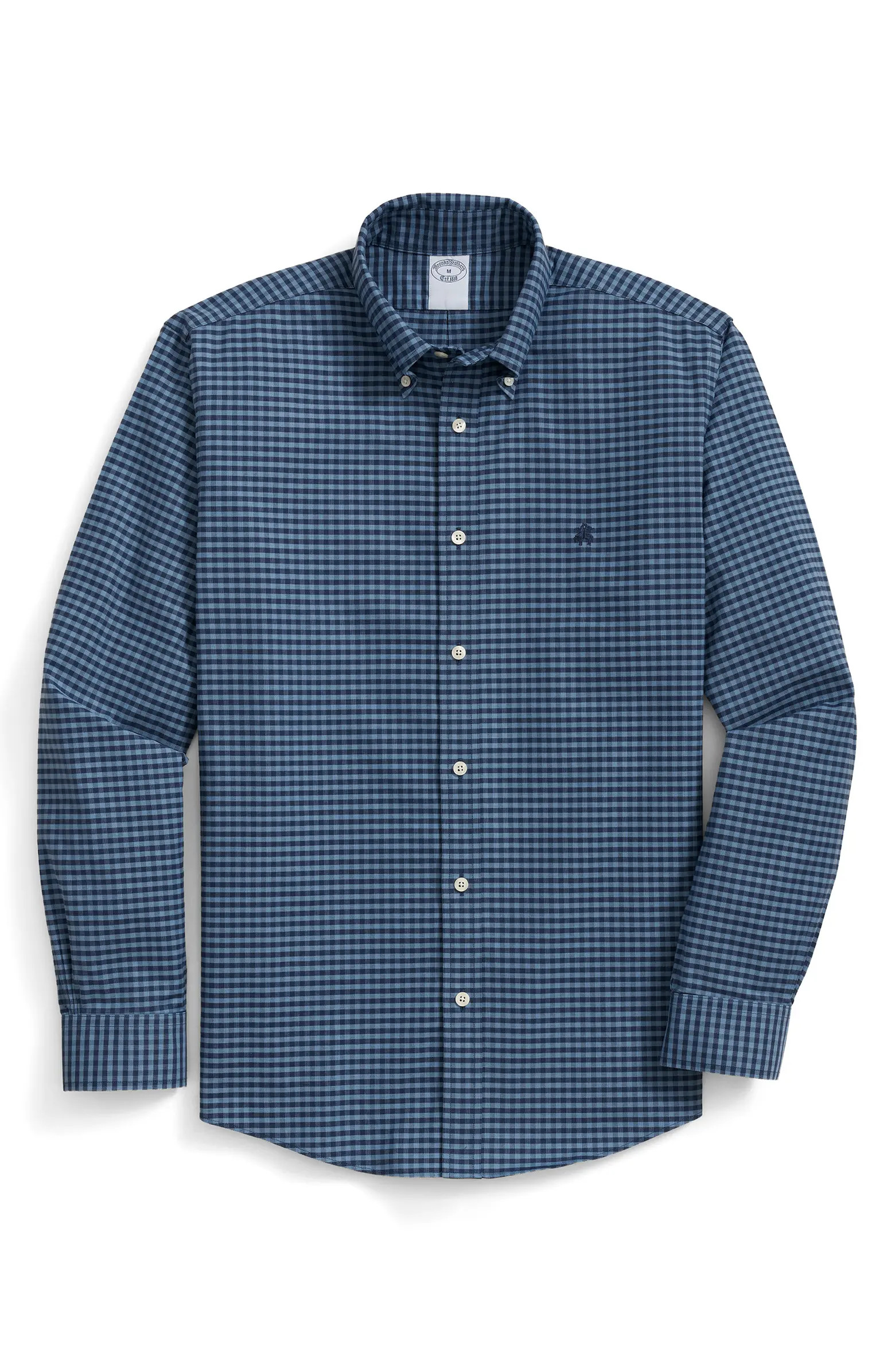 Brooks Brothers Gingham Check Wrinkle Resistant Stretch Cotton Button-Down Shirt | Nordstrom | Nordstrom
