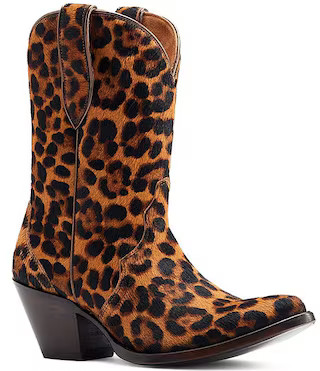 Ariat Women's Bandida Leopard Print Faux Fur Western Boots | Dillard's | Dillard's