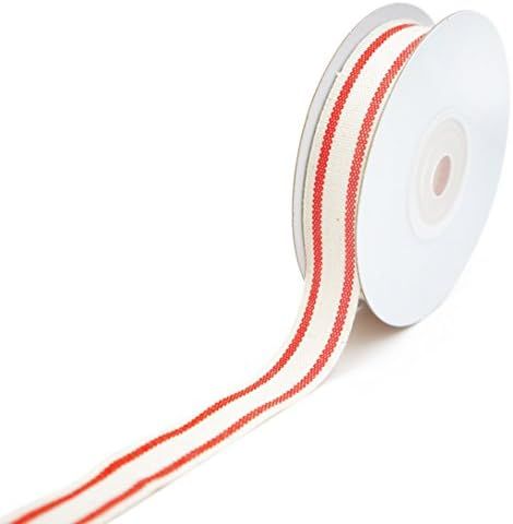CT CRAFT LLC Natural Cotton Ribbon 5/8 inch (16mm) x 10 Yards. Natural Ribbon Decorative for DIY ... | Amazon (US)