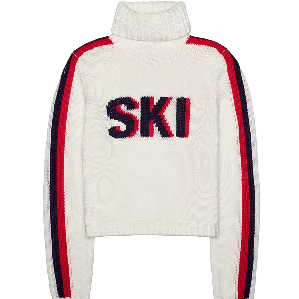 Cropped Ski Turtleneck Sweater - Ivory | Wolf & Badger