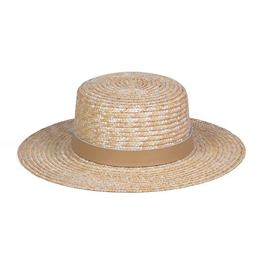 Lack of Color Women's Spencer Leather Banded Straw Boater Sun Hat | Amazon (US)
