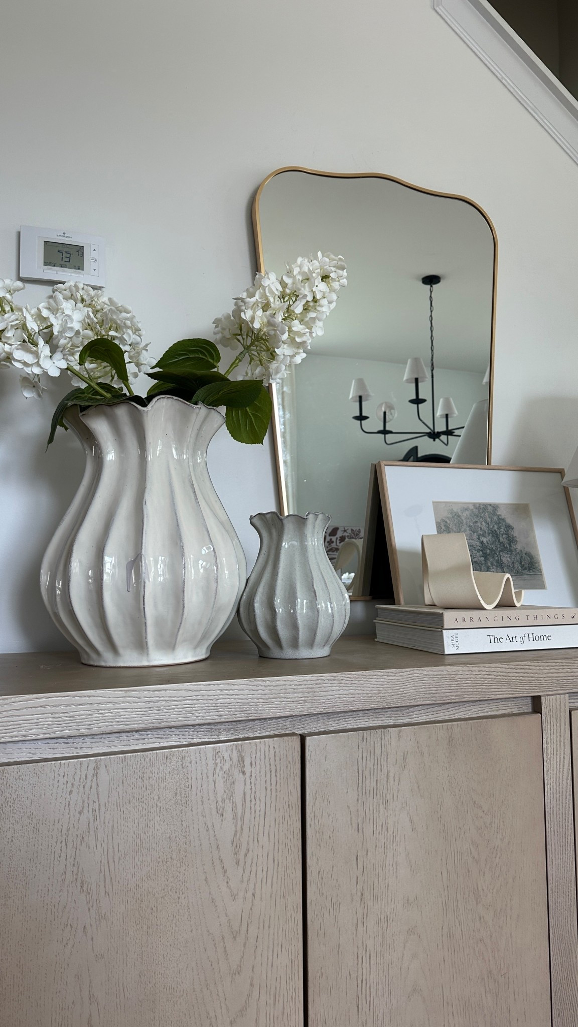Large wavy scalloped vase, buffet styling, sideboard styling 

#LTKHome #LTKStyleTip