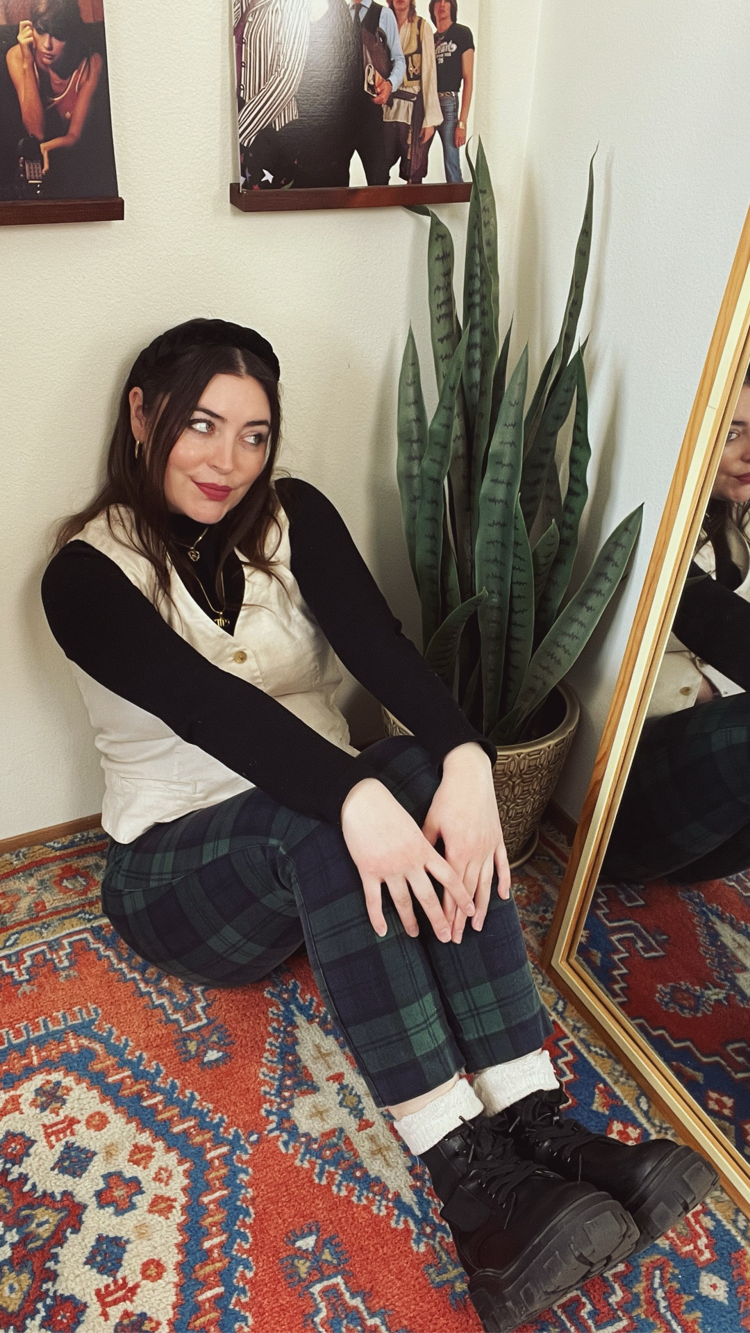 If you don’t own plaid pants yet, this is your sign!

This dark academia x soft grunge outfit is subtly rebellious (yes, the vest is intentionally half unbuttoned)

It’s polished enough for the office but still has that cool-girl edge 💁🏻‍♀️

Plaid pants + a little sass = 10/10 vibes

#LTKMidsize #LTKgrwm #LTKootd