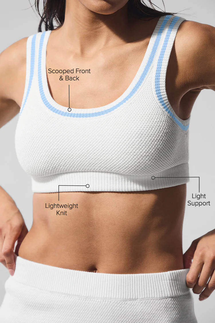Tennis Club Sweater Knit Bra | Alo Yoga (US)