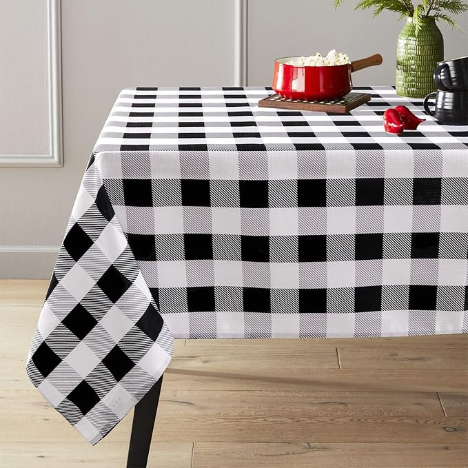 ColorBird Buffalo Plaid Tablecloth Gingham Farmhouse Table Cloth Water Resistant Spillproof Polye... | Amazon (US)