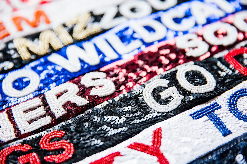 Gameday Purse Strap Sequin and Beaded Bag Strap Stadium Bag Strap Ready to Ship Strap Only Game D... | Etsy (US)