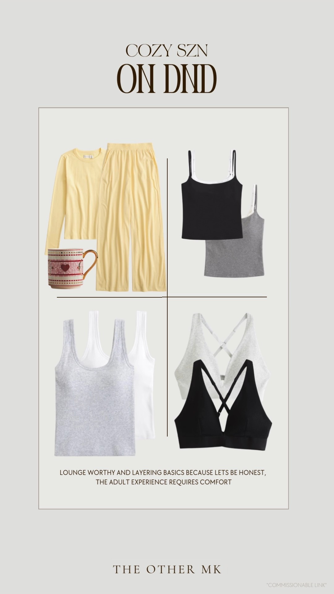 midsize loungewear, wfh outfit, affordable lounge, cozy matching sets, comfy chic looks, casual at-home style, work from home outfits, weekend loungewear finds, soft sets, layering basics, bras, tanks

#LTKootd #LTKSeasonal #LTKMidsize