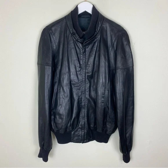 Bally Black Leather Vintage Jacket Men’s Moto Bomber | Poshmark