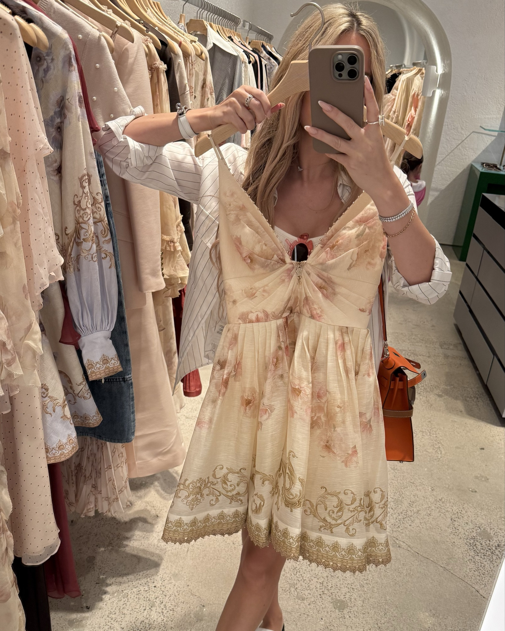 Zimmermann dresses on the hangers vs try on. The new collection for fall 2025 got some beautiful pieces and the colors are insanely nice and flattering for most skin tones. Peachy and chic! These were my favorites and I wore a size 1 in all of them 💗

#LTKSeasonal #LTKParties