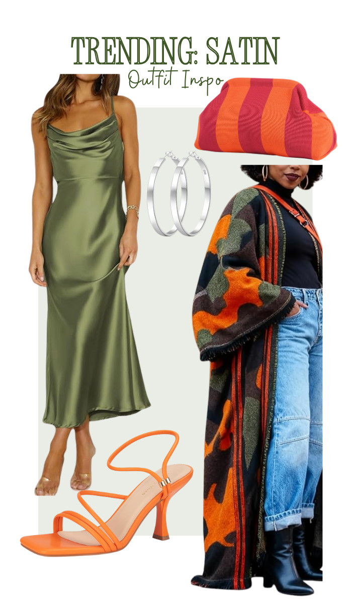 How To Style: Satin Dress // Loving the look of this classic satin midi dress paired with this fun duster! 

 #LTKootd