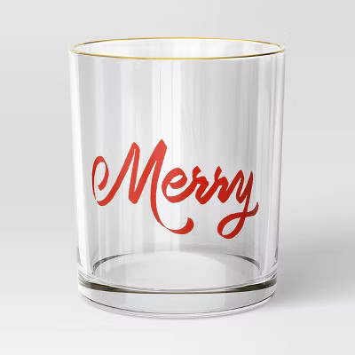 13.8 fl oz Merry Glass Tumbler Red - Threshold™ | Target