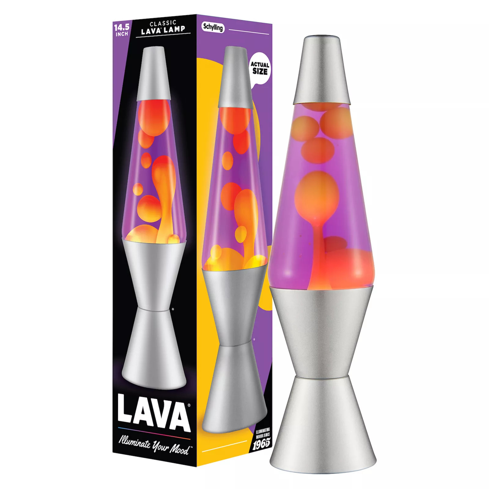 LAVA® 14.5-Inch Purple & Orange Incandescent Lava Lamp Table Decor, Multi | Kohl's
