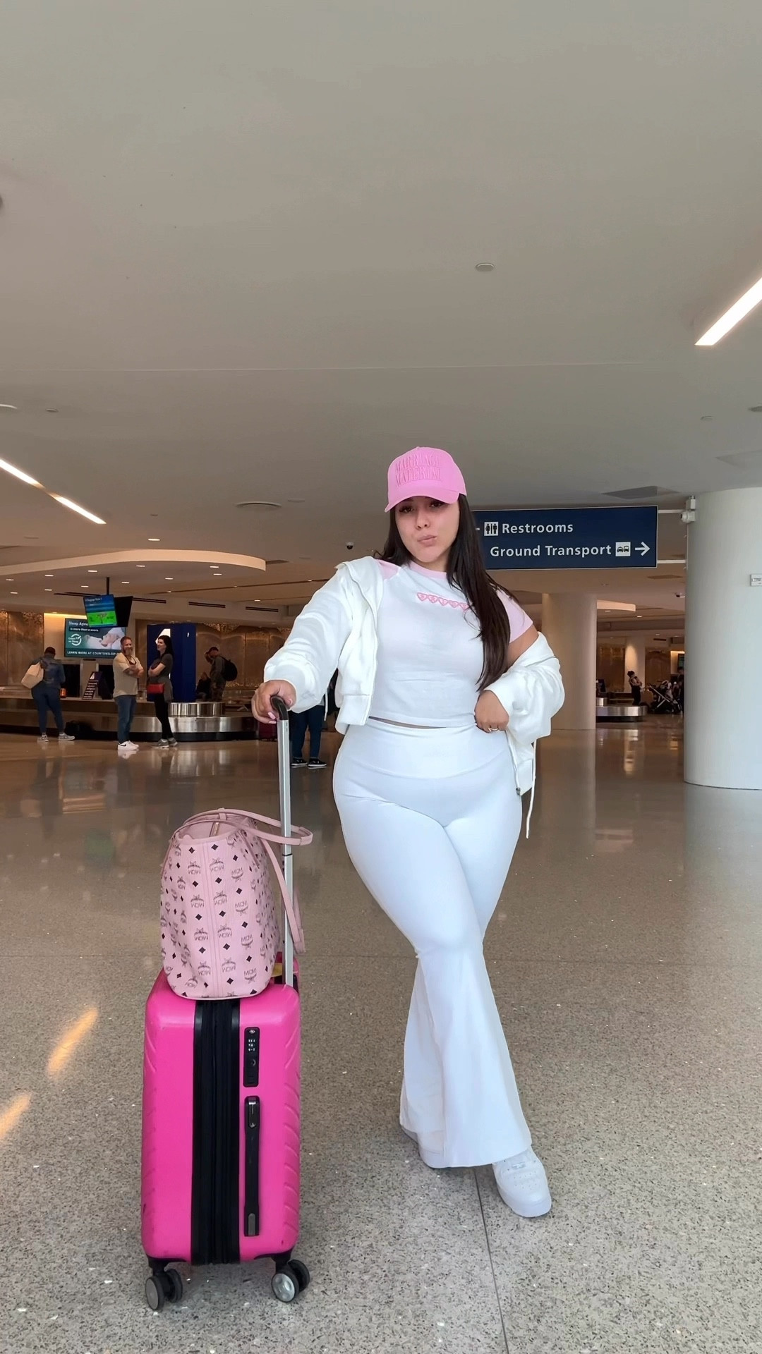 THIS IS MY SUPER BOWL 🙌🏼🩷💍 my bachelorette weekend in New Orleans is finally here so I really committed with this airport fit! T-Shirt is SkullHouse Designs bridal collection which was limited edition sadly :(

#LTKTravel #LTKWedding #LTKMidsize