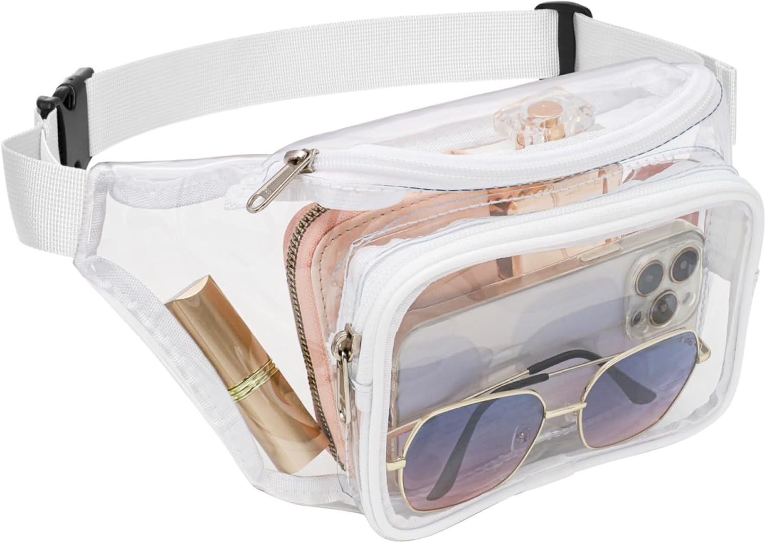 Veckle Clear Fanny Pack Stadium Approved - Adjustable Belt Bag for Women Men Fits Sport Events, C... | Amazon (US)