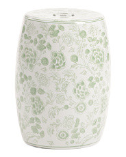 18in Ceramic Hydrangea Chinoiserie Stool | Home | Marshalls | Marshalls