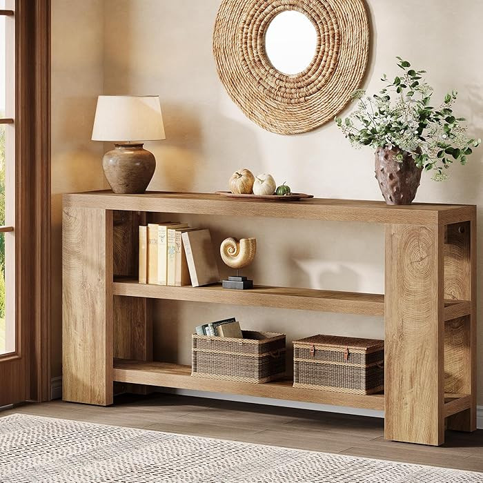 Tribesigns 70.9-Inch Extra Long Console Table with Storage, Narrow Wooden Sofa Table Behind The C... | Amazon (US)