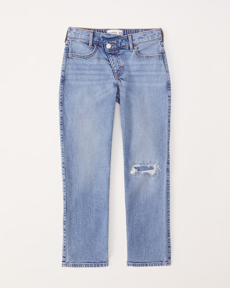 girls high rise 90s straight jeans | girls bottoms | Abercrombie.com | Abercrombie & Fitch (US)