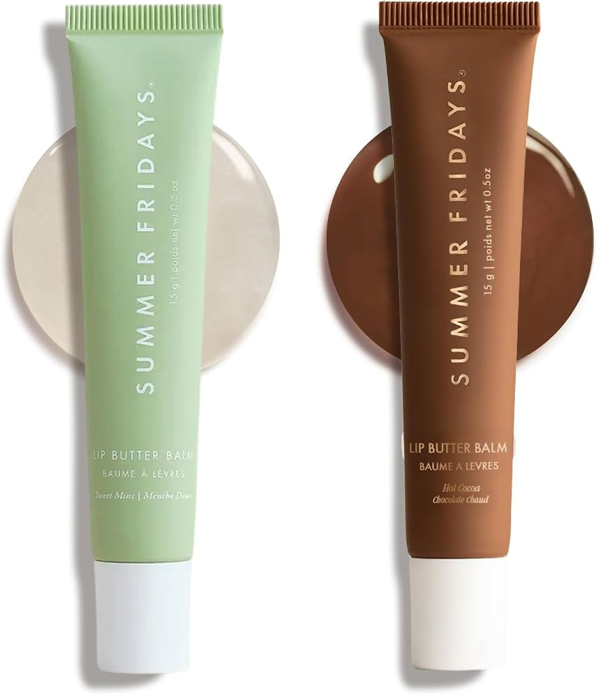 Summer Fridays Lip Butter Balm Duo - Hot Cocoa (.5 oz) & Sweet Mint (.5 oz) - Vegan Lip Care for ... | Amazon (US)