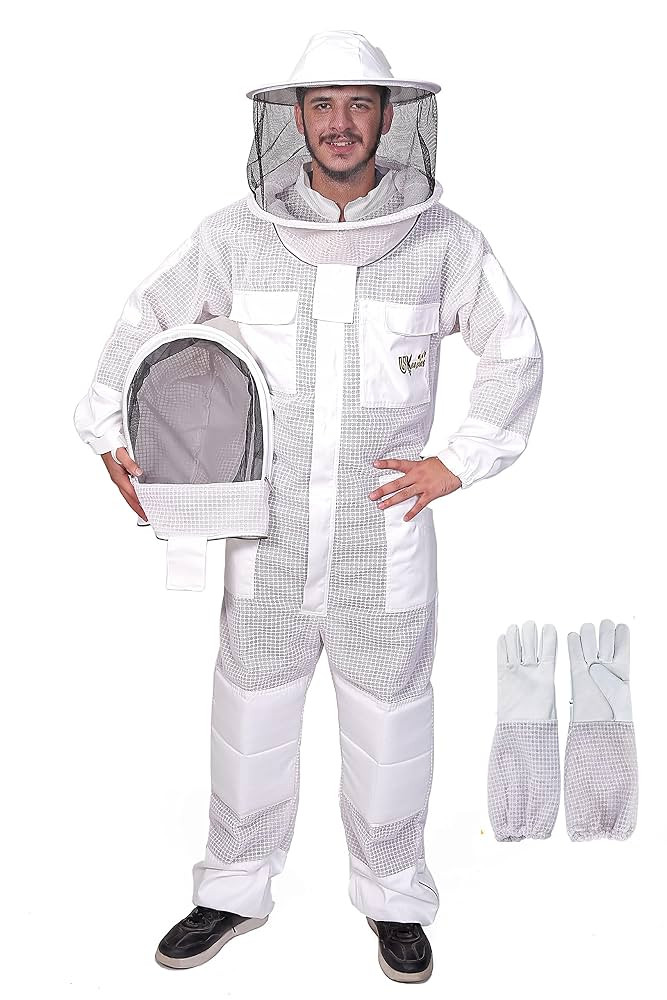 3-Layer Ultra Ventilated Bee Suit for Men & Women – Premium Beekeeping Suit with Bee Gloves & T... | Amazon (US)