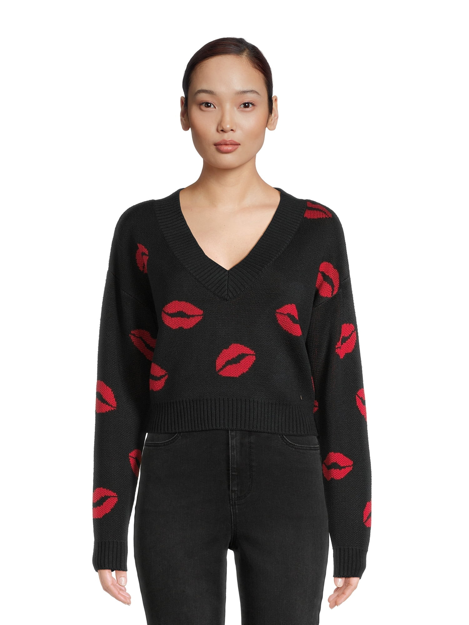 Madden NYC Juniors' and Juniors Plus Jacquard Graphic Sweater, Midweight, Sizes XS-3XL | Walmart (US)