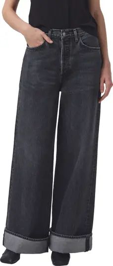 AGOLDE Dame Cuffed Organic Cotton Wide Leg Jeans | Nordstrom | Nordstrom