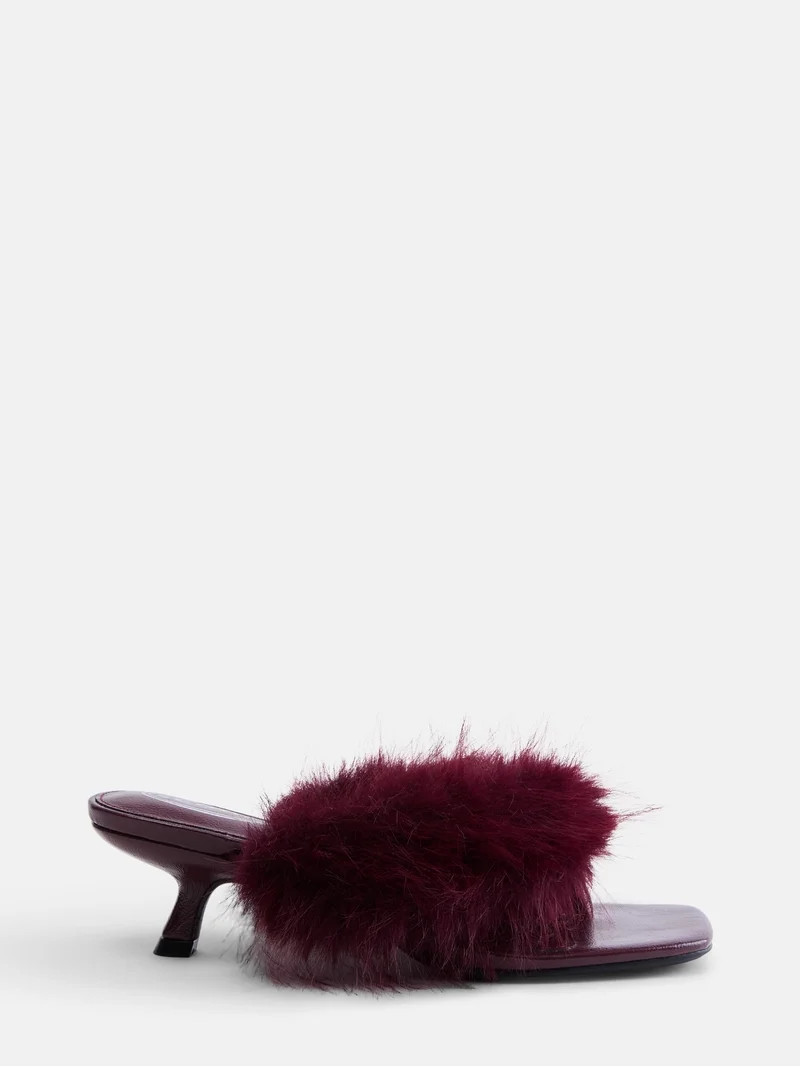 Scoop Women's Faux Fur Kitten Heels | Walmart (US)