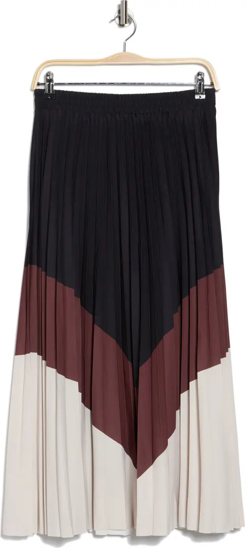 Chevron Colorblock Pleated Maxi Skirt | Nordstrom Rack
