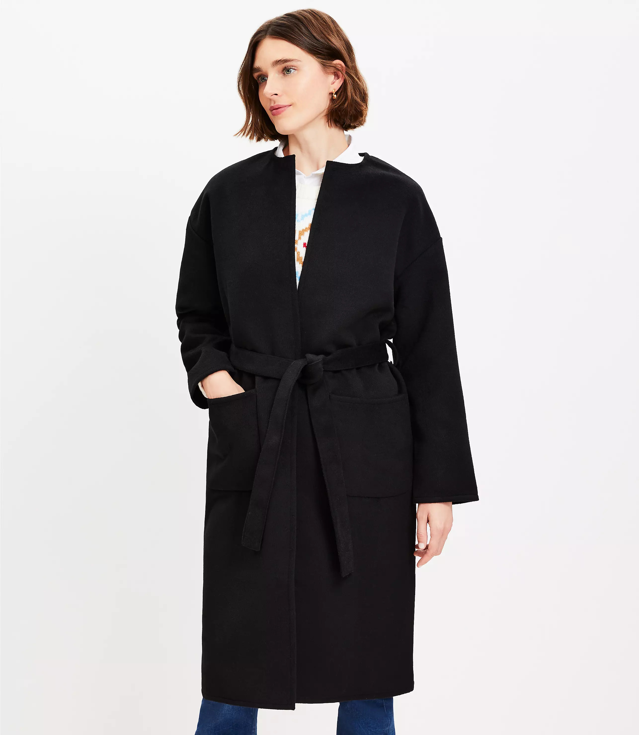 Belted Pocket Wrap Jacket | LOFT