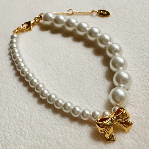 Dangle Bow Pearl Bracelet | Casual Chic Boutique