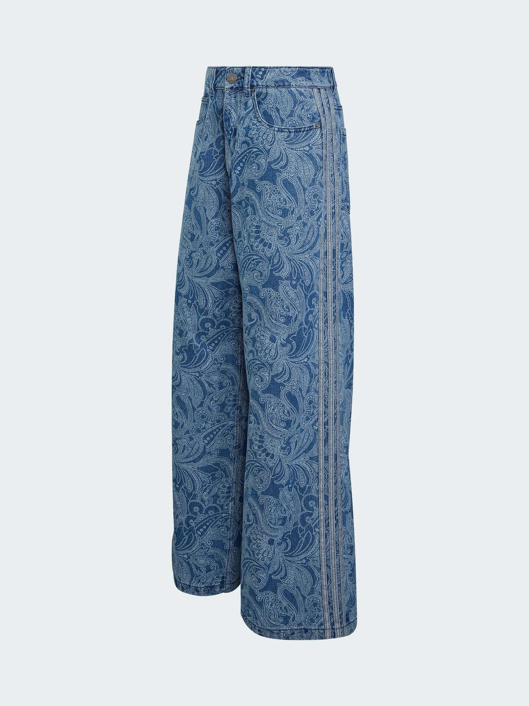 adidas originals adidas Originals Blue Liberty London Firebird Mid Rise Straight Denim Joggers | Next US