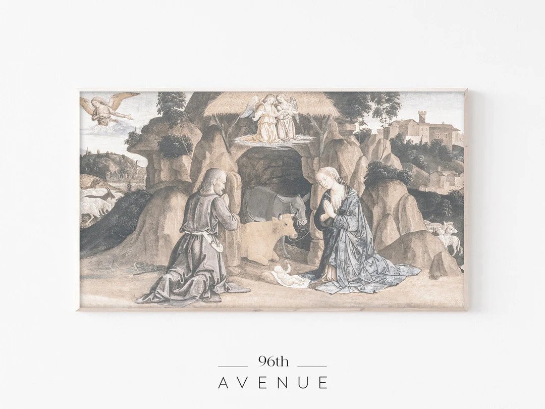 Frame TV Art Christmas Nativity Scene Digital Art for TV - Etsy | Etsy (US)