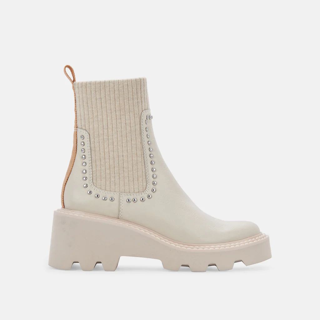 HOVEN STUD H2O BOOTS IVORY LEATHER | DolceVita.com