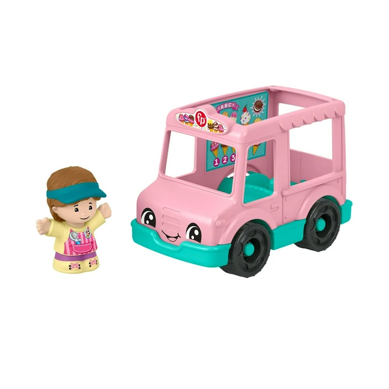 Fisher-Price Little People Ice Cream Truck, Push-Along Toy Vehicle & Figure for Toddlers & Kids | Walmart (US)