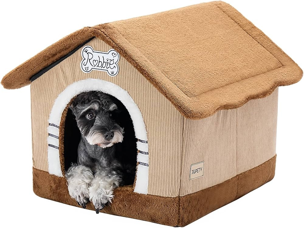 Jiupety Indoor Dog House with Frame, Cozy Cave Dog Bed, Insulated Dog House for Medium Dogs, Larg... | Amazon (US)