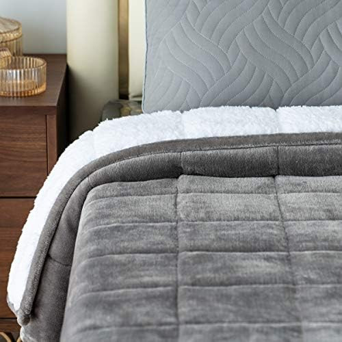 HBlife Sherpa Fleece Weighted Blanket for Adults, Oeko-Tex Certified 10 lbs Thick Fuzzy Bed Blanket, | Amazon (US)