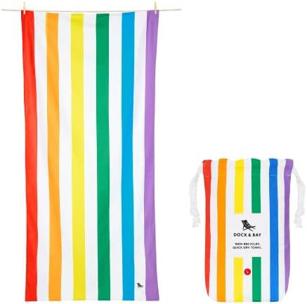 Dock & Bay Beach Towel - for Travel, Swimming, Camping, Holiday - Super Absorbent, Quick Dry, Sand F | Amazon (US)