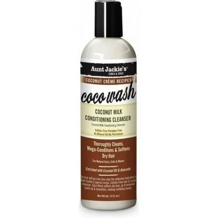 Aunt Jackie s CoCo Wash Coconut Milk Conditioning Cleanser 12 oz | Walmart (US)