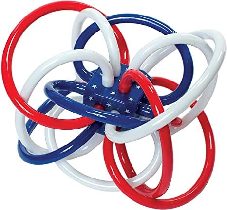 Manhattan Toy Red, White, and Blue Winkel Rattle and Teether Baby Toy | Amazon (US)